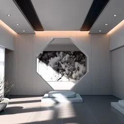 Modern Zen Meditation Space