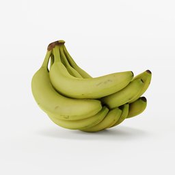 Bananas yellow fruits scan