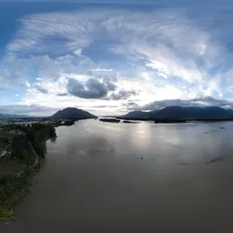 Dramatic Cloudy Sunset Aerial