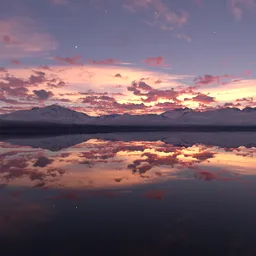 Calm Glacier Lake at Twilight