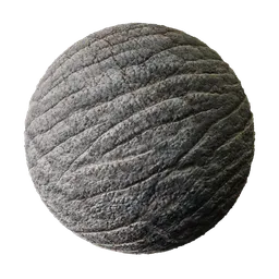 High-resolution 2K PBR Elephant Skin texture for 3D rendering, featuring realistic detailing and displacement for tiling effect.