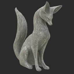 Fox stone statue