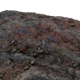 High-detail 3D model depicting rugged rocky terrain suitable for Blender environmental designs.