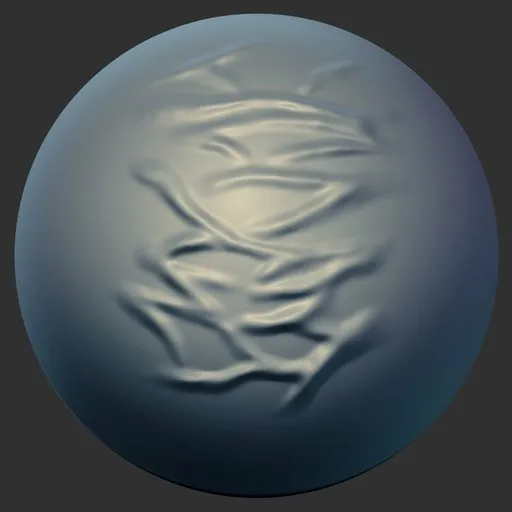 ER Fabric Brush 73 for 3D sculpting, creating realistic clothing wrinkles in Blender models.