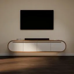 Minimalist Japandi Floating TV Console