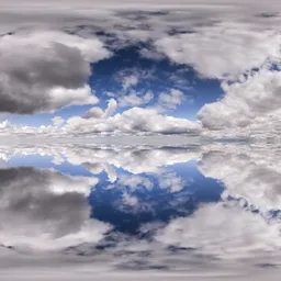 Infinite Real Sky - White Puffy Clouds