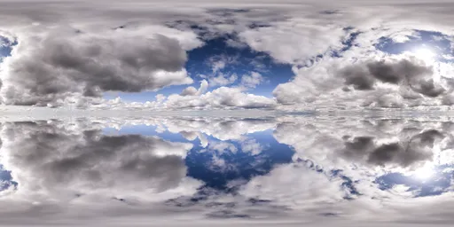 Infinite Real Sky - White Puffy Clouds