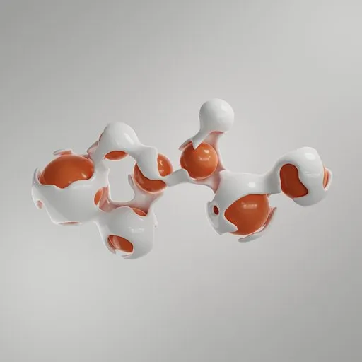 Dynamic Metaballs animation in a 3D outdoor scene with fluid shapes and vibrant colors.
