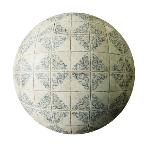 Old tiles with ornaments