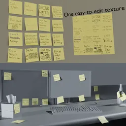 Sticky Notes | FREE Stationeries Models | BlenderKit