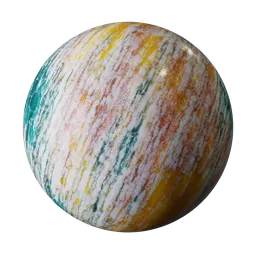 High-resolution colorful marble PBR texture for 3D modeling and rendering in Blender.