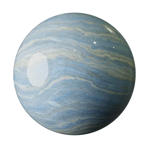 4K photorealistic PBR travertine limestone material with reflective polished finish for architectural visualization in Blender.