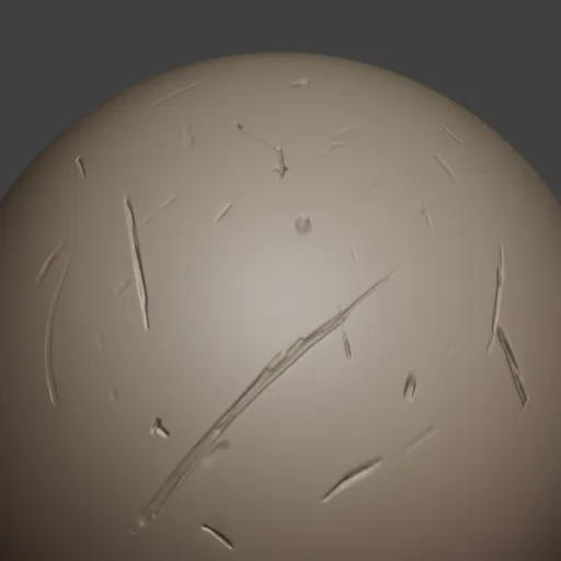 Damage brush marks scratches