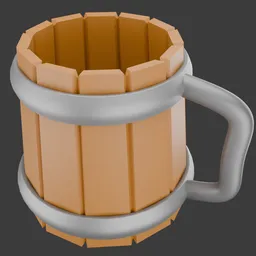 Wooden beer mug