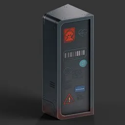 Stylized Sci-Fi Wall Cabinet