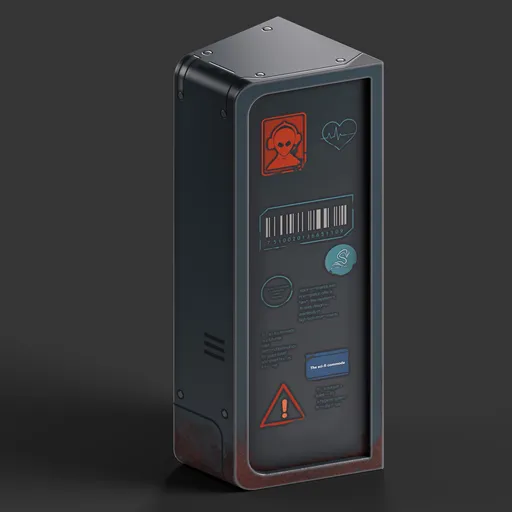 Stylized Sci-Fi Wall Cabinet