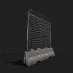 Barricade Fence with Razor Wire