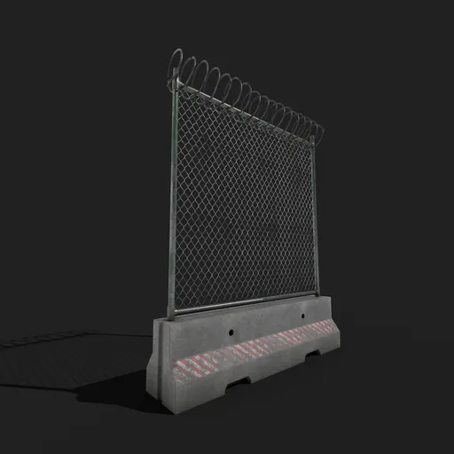 Barricade Fence with Razor Wire