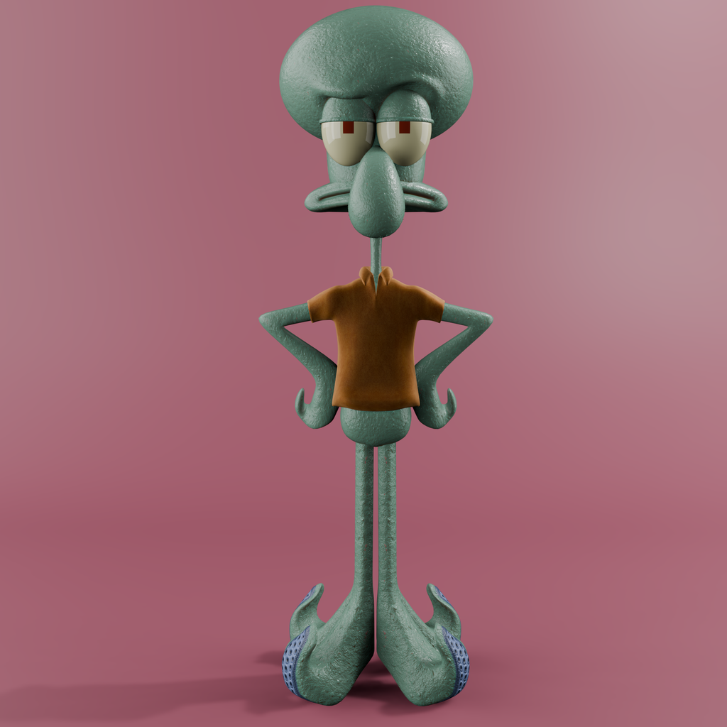 Squidward Tentacles 3D Model | Characters models | BlenderKit