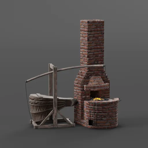 Forge with bellows