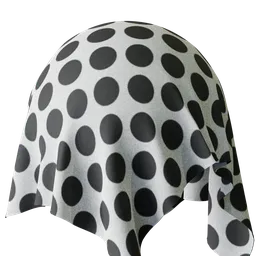 White black dot fabric