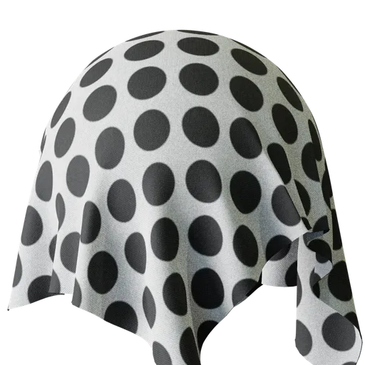 White black dot fabric