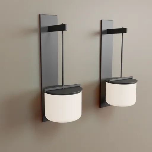 Simple low-poly wall lamp