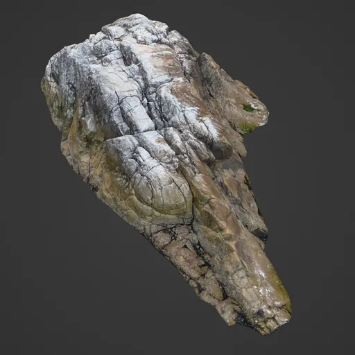Low Poly Coastal Rocks Photoscan 7