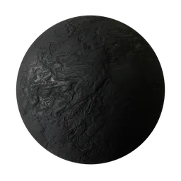 Dark Wet Lava Rock Material