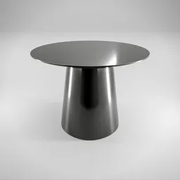 Black conical dining table