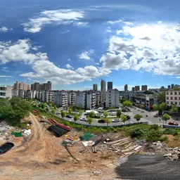 Highsky old building car mud