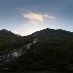 Aerial Landscape Twilight Sky