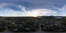 City Cloudy Sunset Sky Aerial