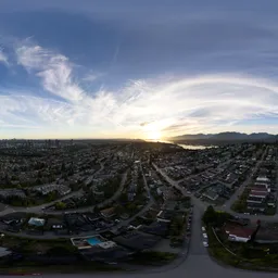 City Cloudy Sunset Sky Aerial