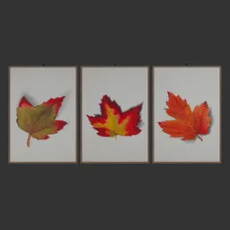 Painting Leaf Wall Art Set/Picture Frame