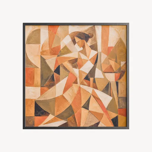 Abstract Painting Cubism-Inspired
