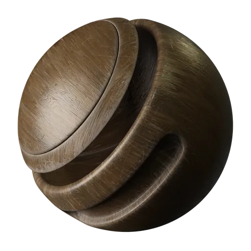 Textured PBR wood material with realistic aged, dark patterns suitable for 3D modeling in Blender and similar software.