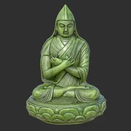 Je Tsongkhapa statue Sacred Jade