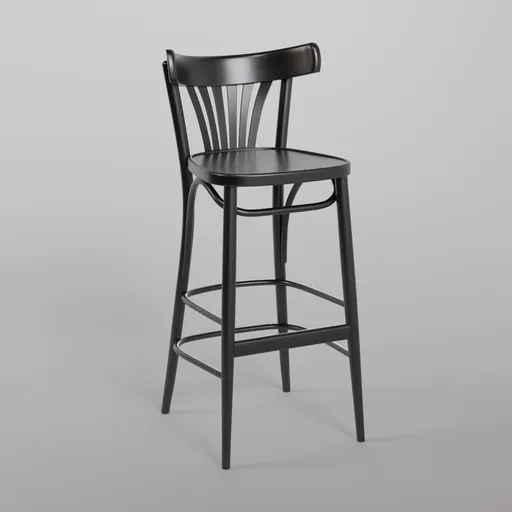 56 Barstool B123 - Black Grain