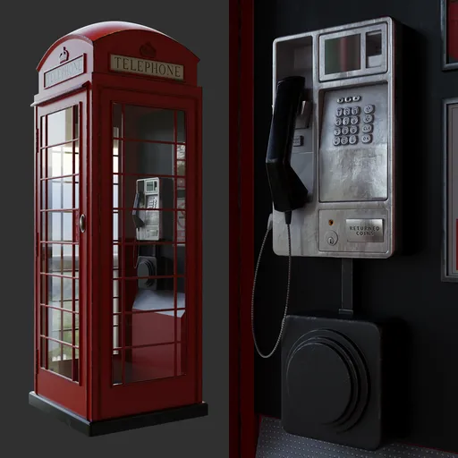 Classic British Red Telephone Box