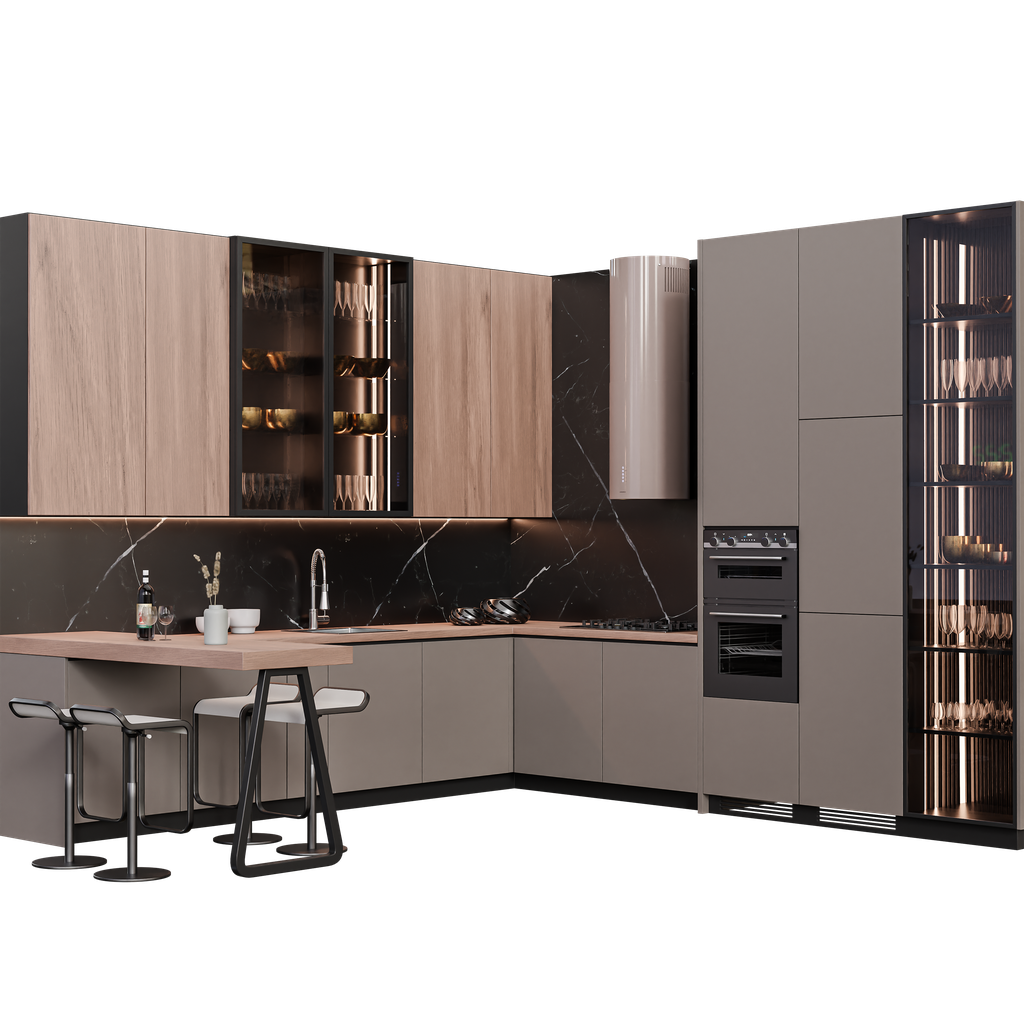Modern kitchen D Kitchen Sets models BlenderKit