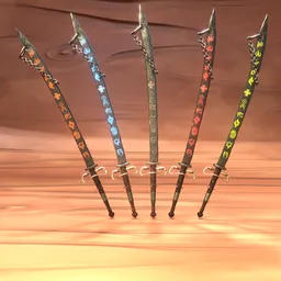 Game-Ready Runic Sword - Holy