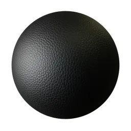 Black Fine-Grain Leather