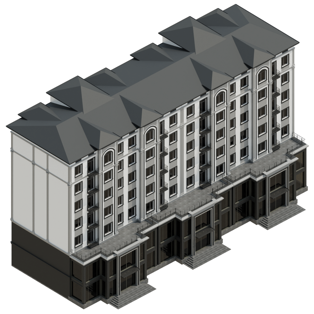 Blenderkit download the residental building model