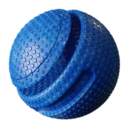 Patterned blue plastic