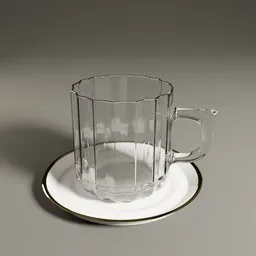 Glass and saucer
