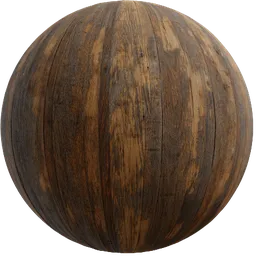 Realistic Wood Planks Dirt texture for Blender PBR material, created by Rob Tuytel.