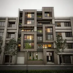Modern Residential Building Facade