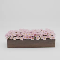 Pink Flower Box Planter
