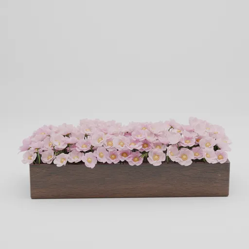 Pink Flower Box Planter